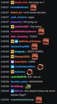 Disguised Toast's chat after the prompt was revealed (Image via Twitch/DisguisedToast)